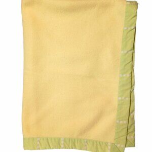 Sumersault Yellow Green & White Polka Dot Lovey Security Blanket 29" X 38"